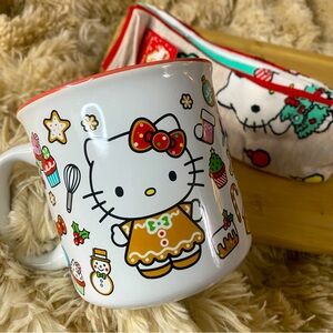 Hello Kitty bundle Christmas Mug and Socks coffee cup hot chocolate Gingerbread